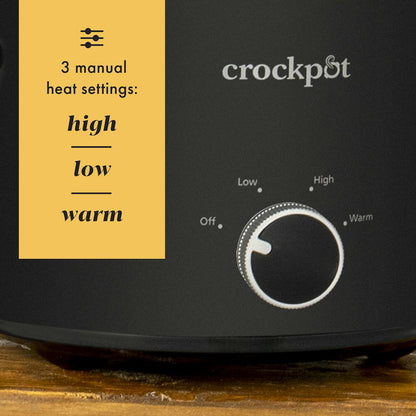 Crock-Pot® 2-Quart Classic Slow Cooker, Small Slow Cooker, Black