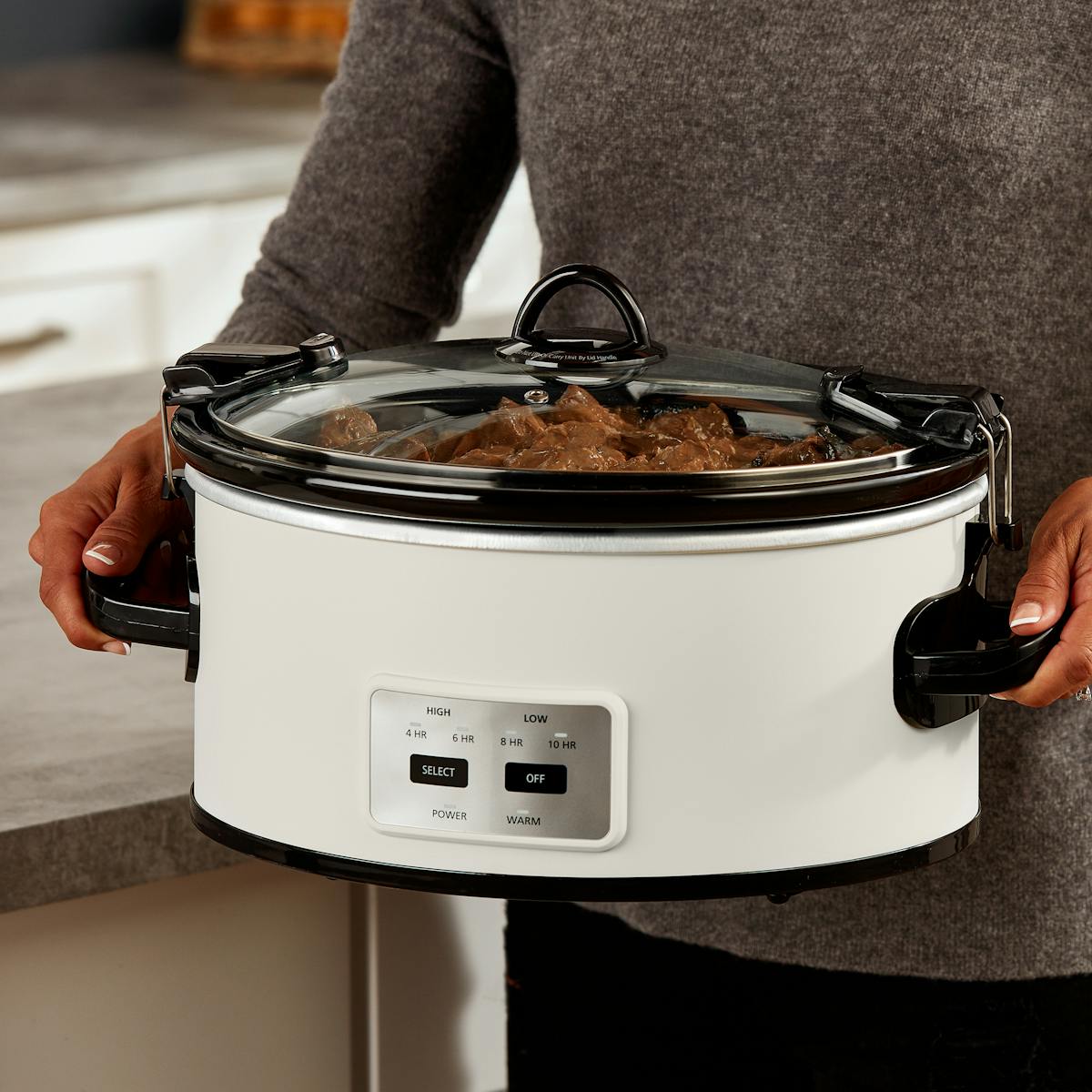 Crock-Pot® Manual 6-Quart Cook & Carry® Slow Cooker, Silver