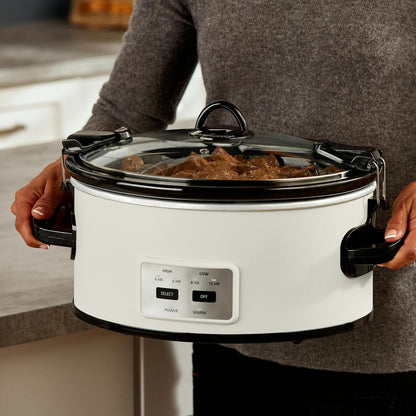 Crock-Pot® Manual 6-Quart Cook & Carry® Slow Cooker, Silver