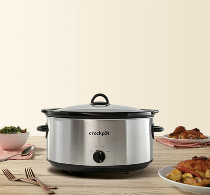 Crock-Pot® Manual 8-Quart Slow Cooker, Stainless Steel