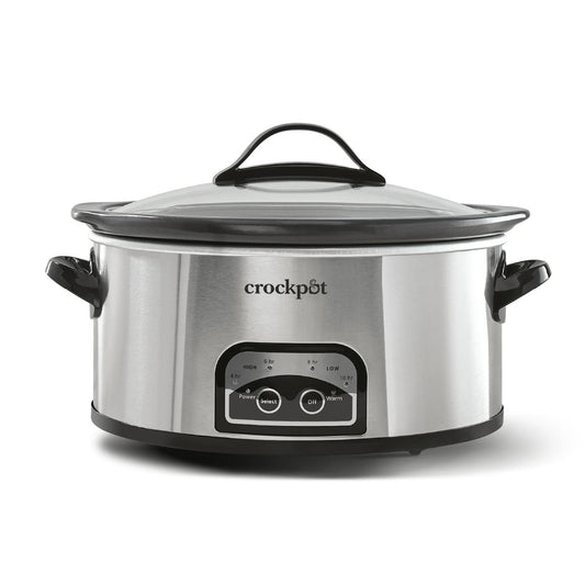 Crock-Pot® One Touch Control 6-Quart Easy-to-Clean Slow Cooker, Stainless Steel