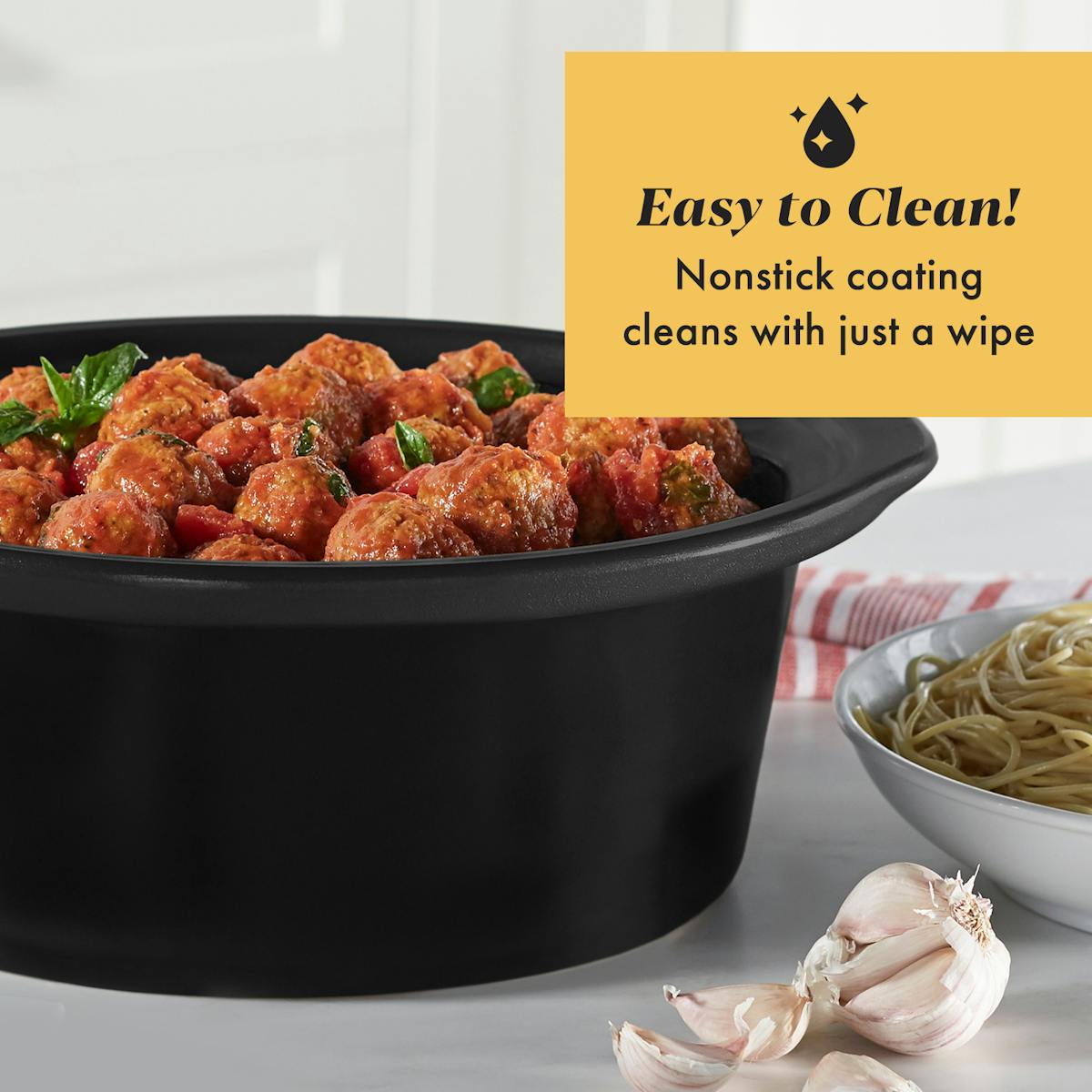 Crock-Pot® One Touch Control 6-Quart Easy-to-Clean Slow Cooker, Stainless Steel