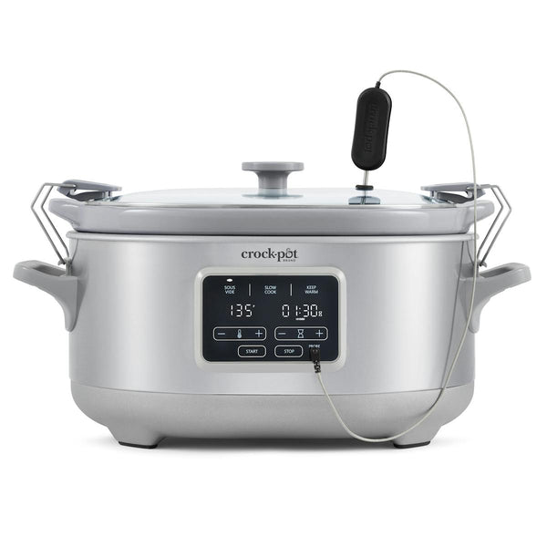 Crock-Pot® Programmable 7-Quart Cook & Carry Slow Cooker with Sous Vide, Stainless Steel