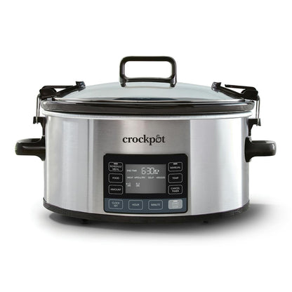 Crock-Pot® Programmable 7-Quart MyTime® Cook & Carry®Slow Cooker, Stainless Steel