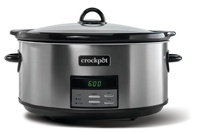 Crock-Pot® Programmable 8-Quart Slow Cooker, Black Stainless Collection