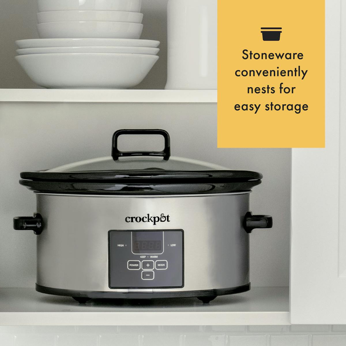 Crock-Pot® Programmable Choose-a-Crock Slow Cooker, Stainless Steel